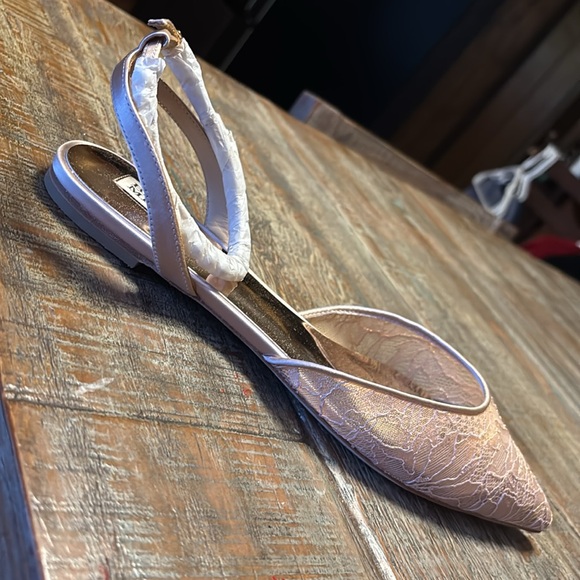 Badgley Mischka Fawn Pointed Toe Flat Pearl soft blush ☺️ - Picture 4 of 11